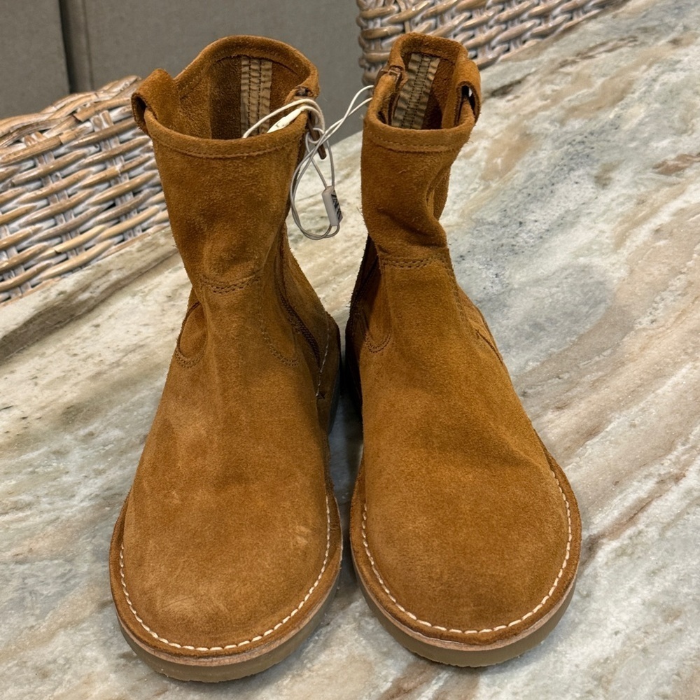 New ZARA suede brown pull on boots- Size 38 - Picture 3 of 8